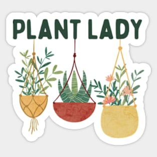 Hanging Planters Pack For Plant Lady Sticker